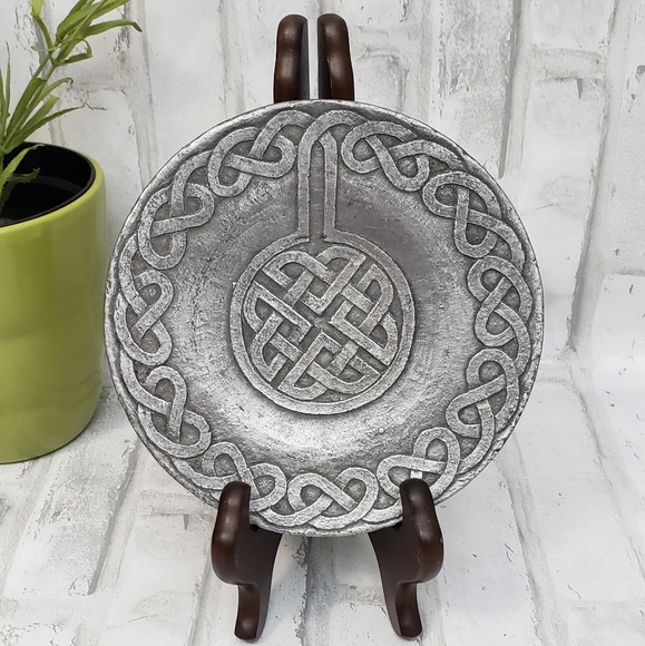 Design Clinic Cornwall Celtic Design 7” Pewter Plate - Picture 1 of 5